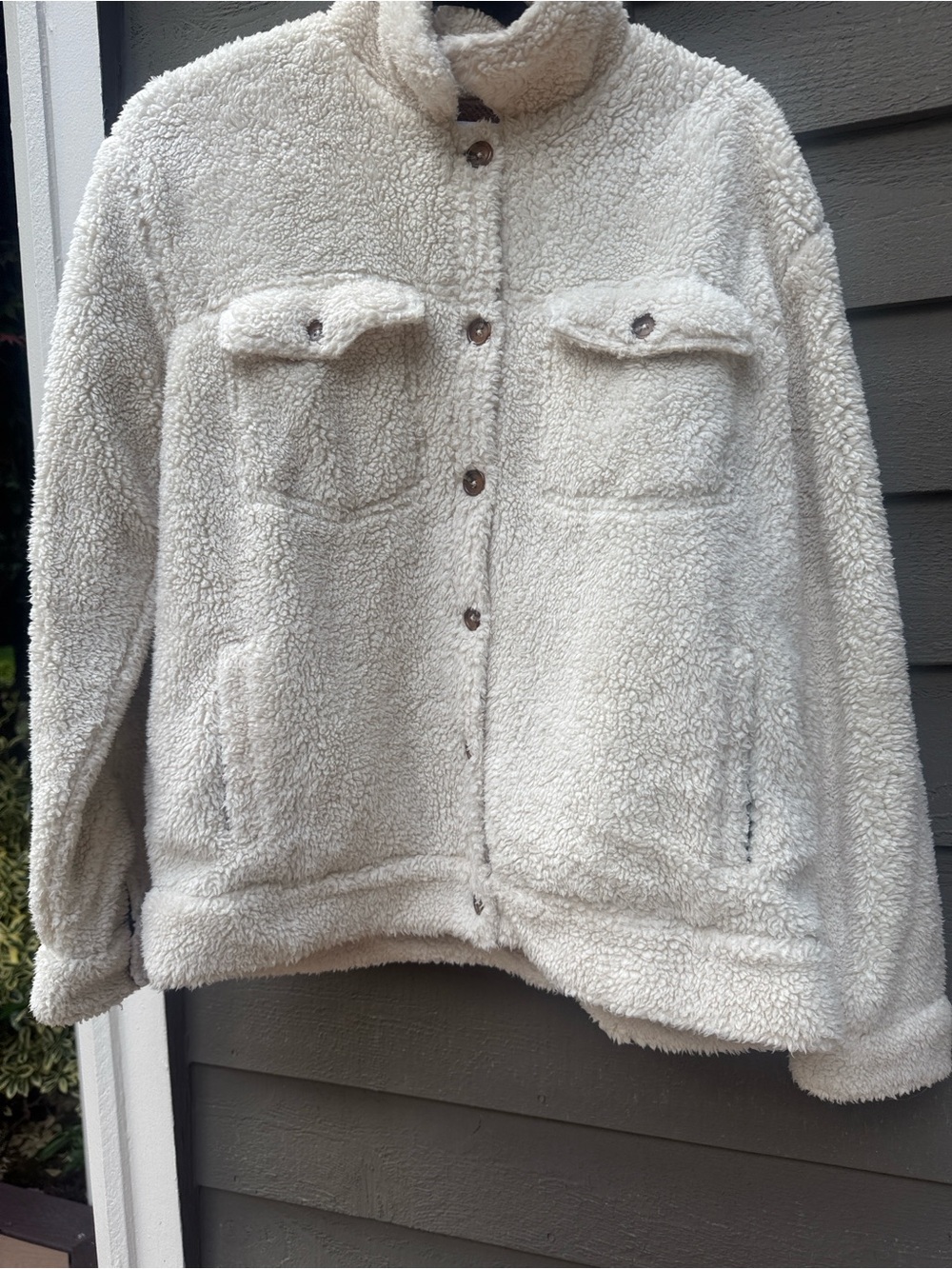 ONEIL Cozy Cream Sherpa Button-Up Jacket size M